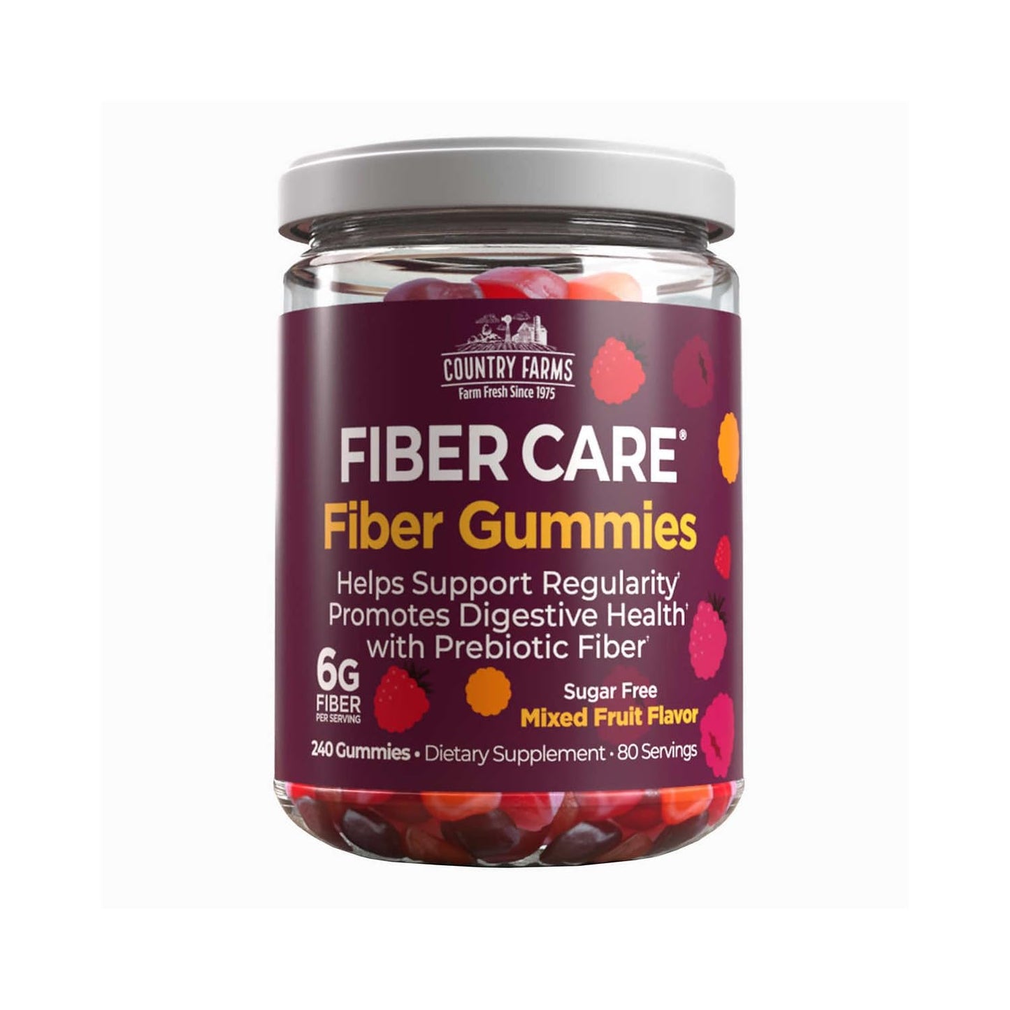 Exquisite Fiber Gummies for Digestive Health, 240 Count, Sugar Free