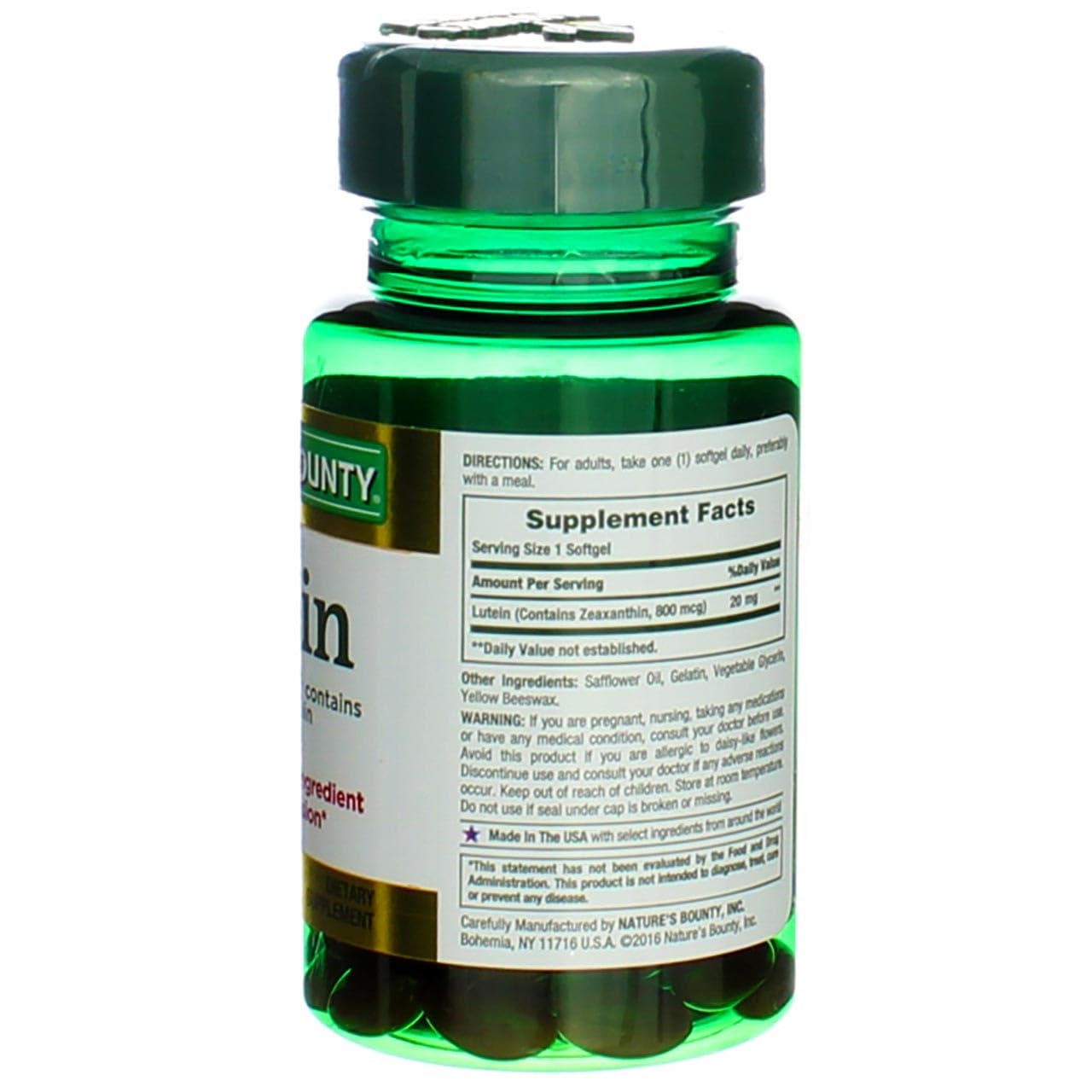 Nature's Bounty Lutein -- 20 mg - 40 Softgels