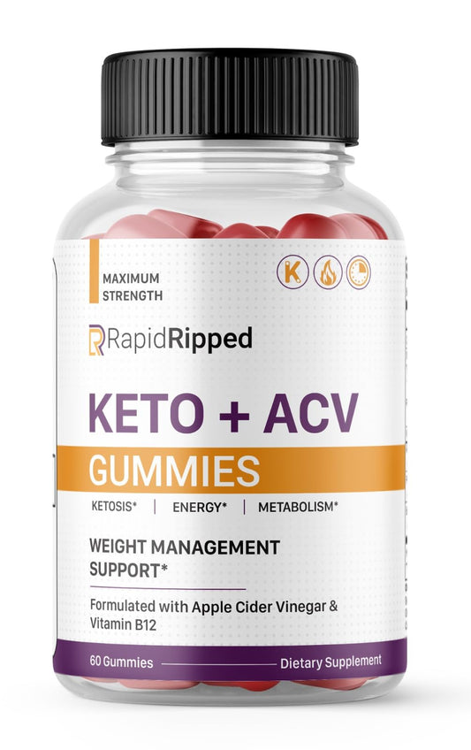 Zonata Rapid Ripped Keto ACV Gummies, Rapid Ripped Gummies, 60 Gummies