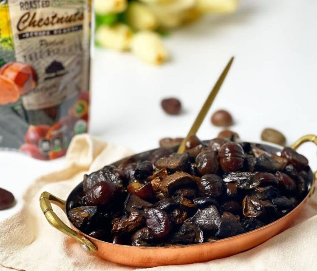 Gefen Organic Whole Peeled and Roasted Chestnuts 3oz 24 Pack  Chestnuts Peeled and Ready to Eat  Great for Cooking  Baking  Gluten Free  Kosher