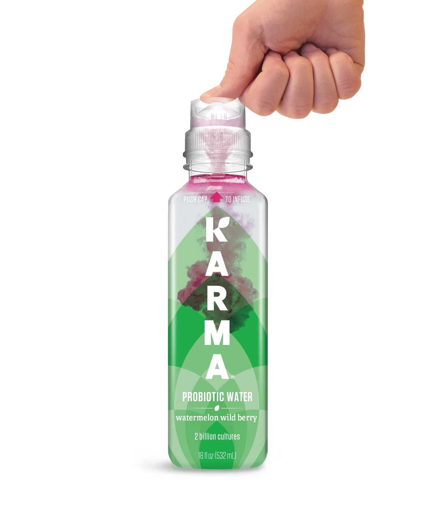Karma Wellness Flavored Probiotic Water Watermelon Wild Berry 18 Fl Oz Pack of 12 Immunity and Digestive Health Support Low Calorie 2 Billion Active Cultures