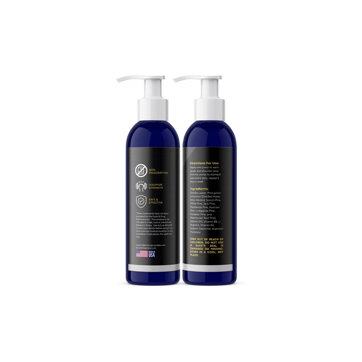 ANDROGENESIS Enhanced Formula - Low T Support Gel - T Booster for Men - Muscle Recovery, Energy Booster, Healthy Aging - Now with Vitamins D3, K2, B6 and L-Arginine