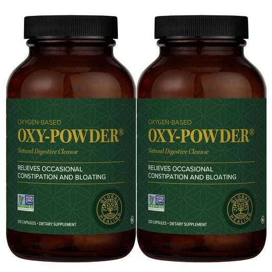 Global Healing Center Oxy-Powder Colon Cleanse Detox - Oxygen Based Safe and Natural Intestinal Cleanser, 120 Count (Pack of 2)