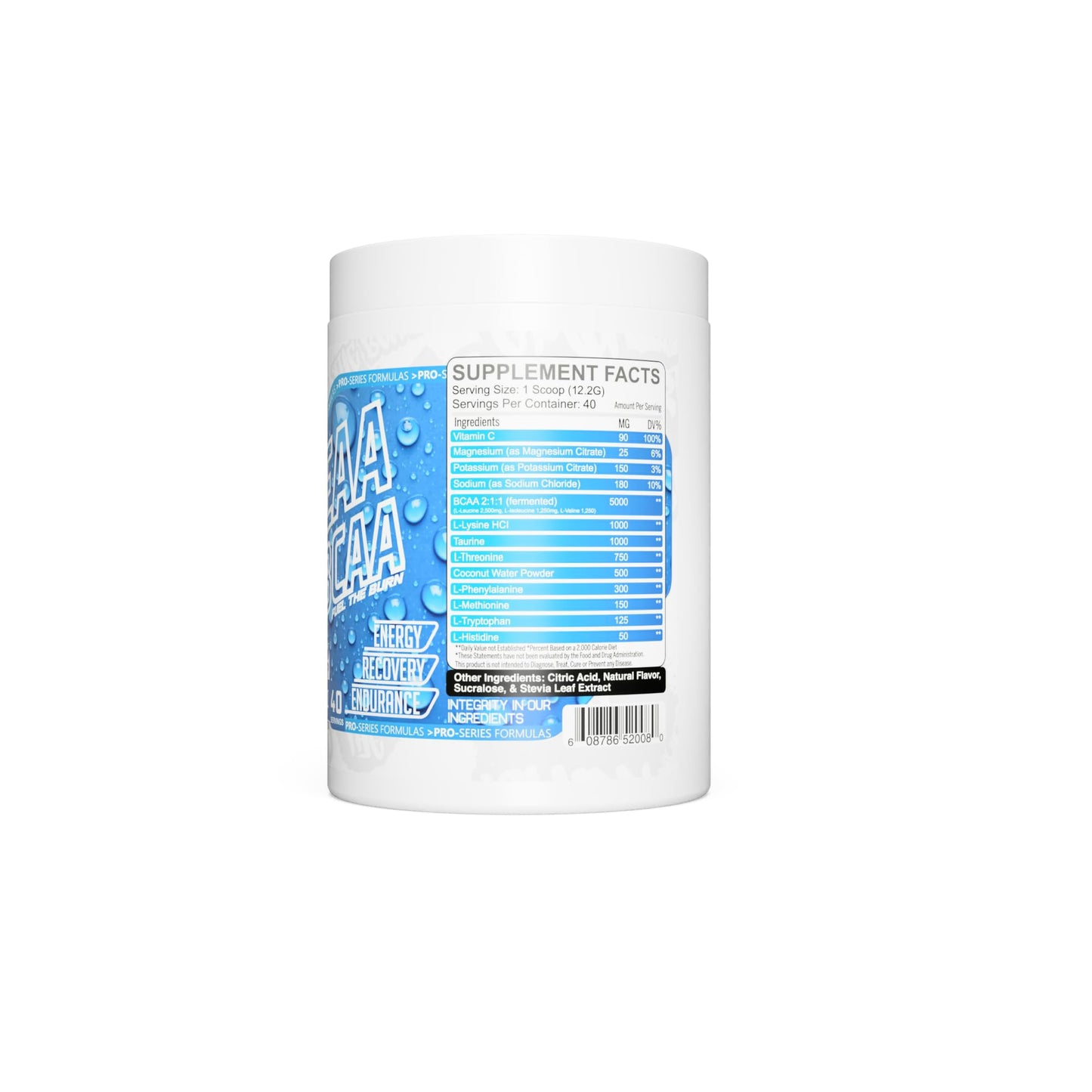 GMU SPORT - BCAA & EAA Hydration & Recovery Powder -Full Essential Amino Acids Profile Hydration Powder for Energy, Fast Recovery & Endurance - 40 Servings, Electrolyte Drink for Athletes (Blue Razz)