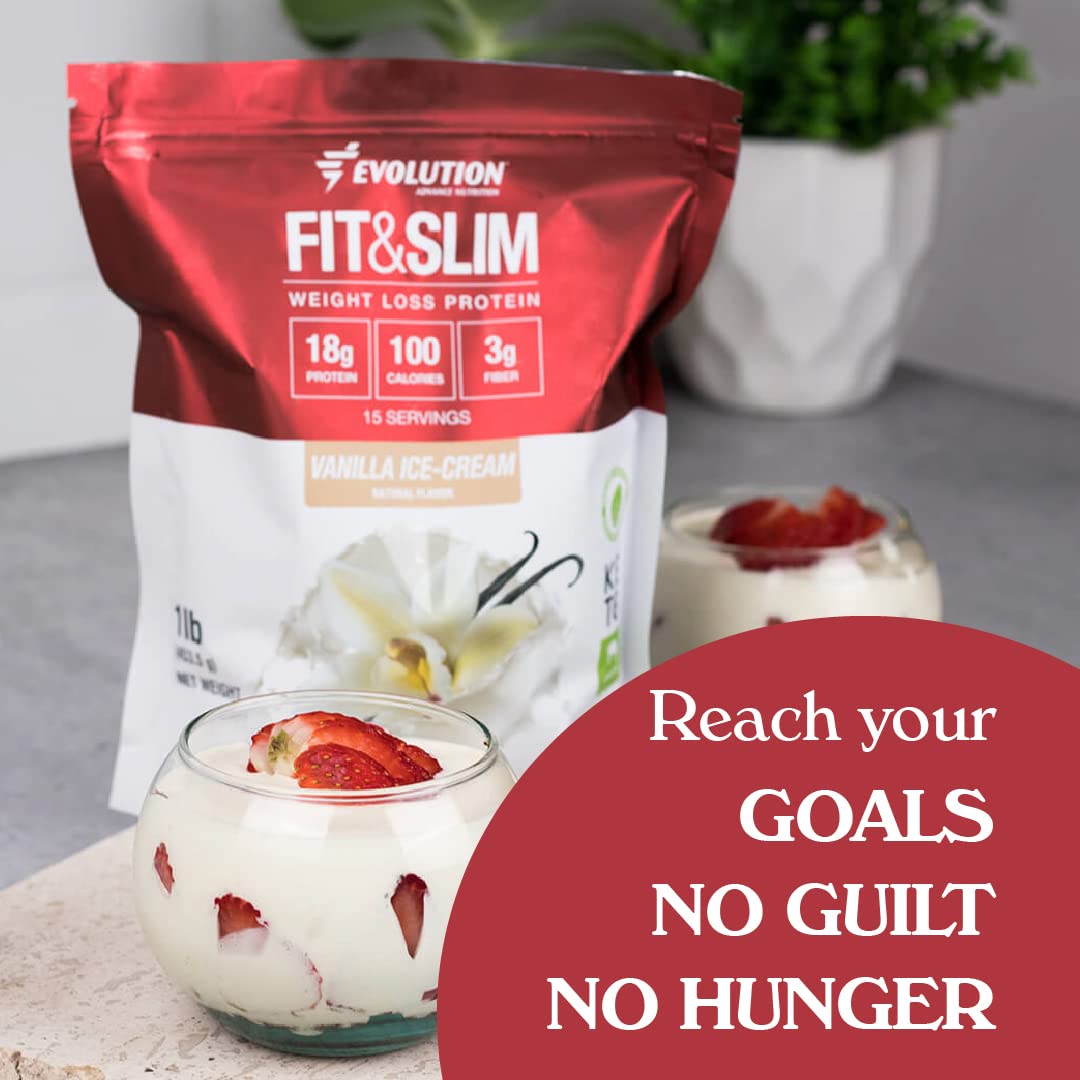 Evolution Advance Nutrition Fit & Slim Blend, 2 Pounds + Resistance Loop Bands for Home Exercise - Grass Fed Whey Protein Powder, Easy Digesting, Keto Approved, Non GMO, Stevia Sweetened (Vanilla)