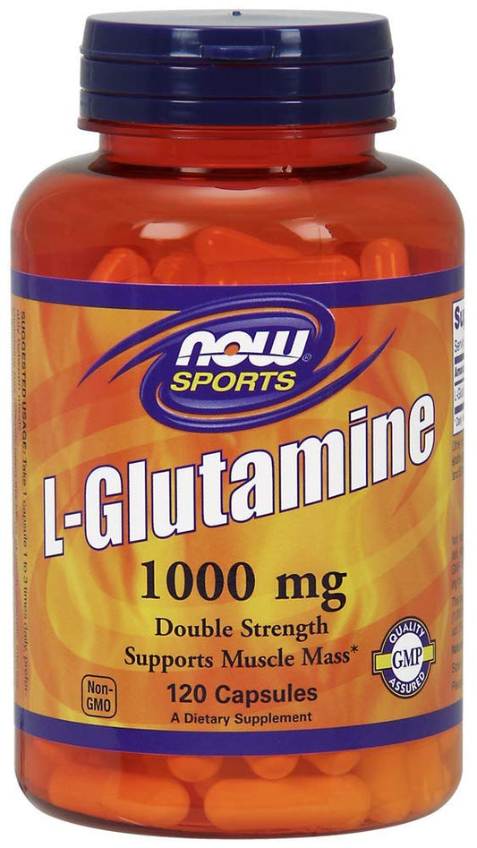 NOW Foods L-Glutamine 1,000 Milligram, 120 Capsules