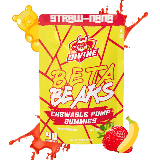 Beta Bears - The Best Tasting Pump Gummy for Men & Women | Intense Increased Endurance, Muscular Strength, & Pumps | Stackable Pre-Workout Gummies | 40 Gummies, 10 Servings