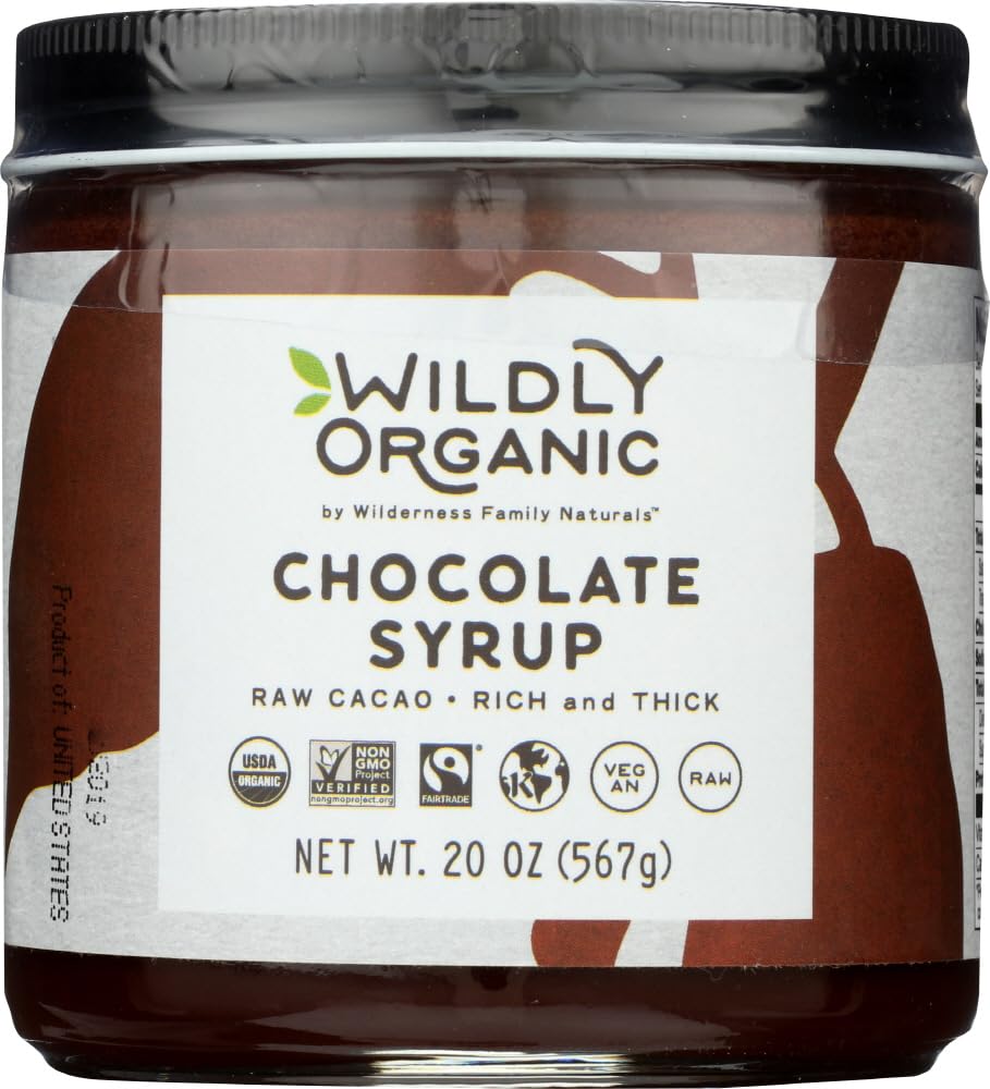 WILDERNESS PRODUCTS Syrup Chocolate Pack of 6 Size 20 OZ Gluten Free GMO Free Kosher Vegan Wheat Free Yeast Free 95 Organic