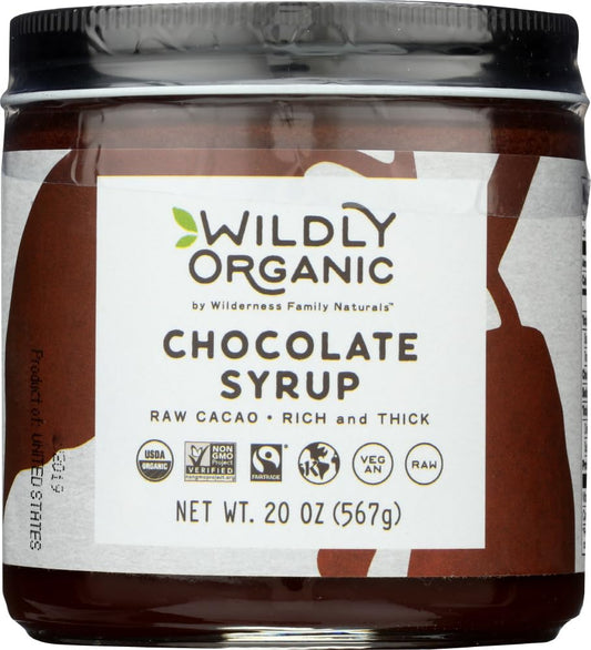 WILDERNESS PRODUCTS Syrup Chocolate Pack of 6 Size 20 OZ Gluten Free GMO Free Kosher Vegan Wheat Free Yeast Free 95 Organic