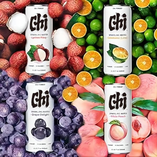 CHI FOREST 4 Flavor Variety Pack Sparkling Water 1115 fl oz Cans24 Pack
