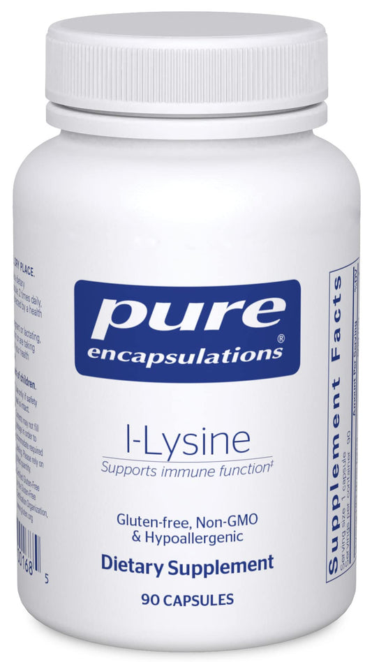 Pure Encapsulations L-Lysine - Essential Amino Acid Supplement for Immune Support & Gum, Lip Health* - with L-Lysine HCl - 90 Capsules