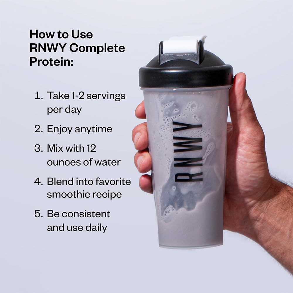 RNWY 25g Acai Protein + 5g Creatine Powder, Vegan Plant-Based Protein with Digestive Enzymes to Build & Recover, 21 Servings