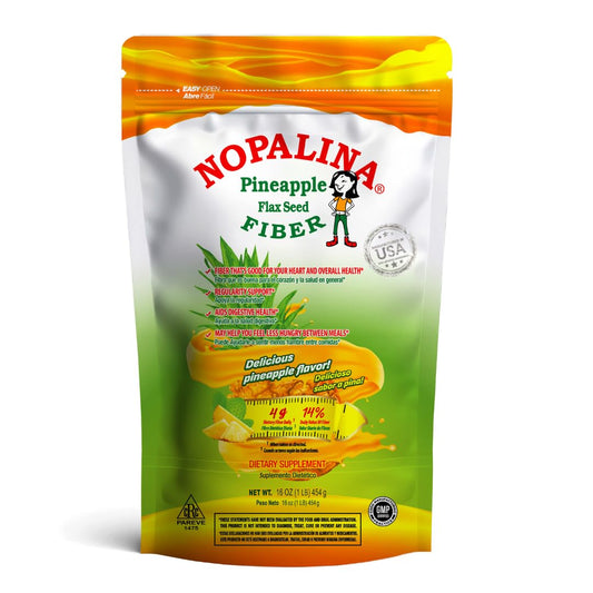 Nopalina Colon Detox Fiber (Flax Seed) - Pineapple Flavor (1LB)