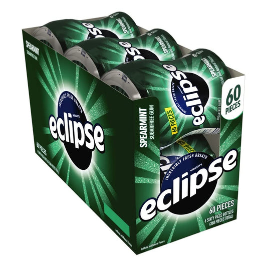 Eclipse Spearmint Sugarfree Gum 60 Count Pack of 6