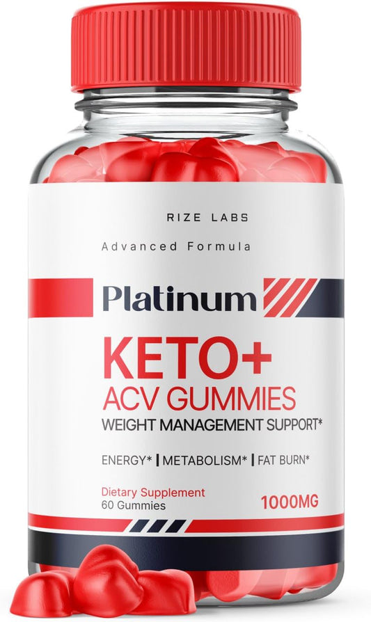 Platinum Keto AVC Gummies, Platinum Keto+ACV Gummies for Advanced Weight Loss, Platinum Keto Supplement, Platinum Maximum Strength Gomitas, Platinum Advanced Formula Reviews (60 Gummies)
