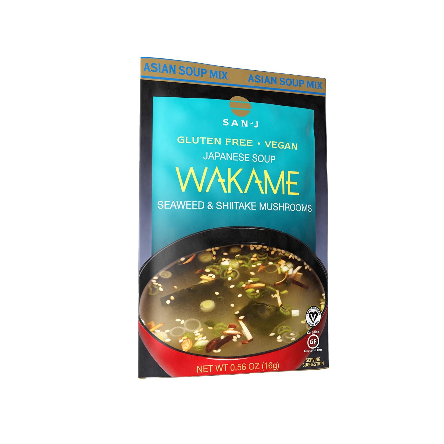 SanJ  Wakame Soup  Authentic Japanese Soup Mix  056 oz Packets  12 Pack