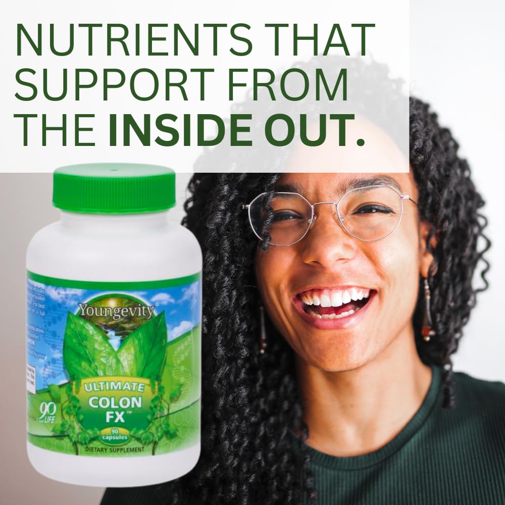Youngevity Ultimate Colon FX™ - Proprietary Herbal Blend for Natural Colon Cleansing and Digestive Health Support - 90 Capsules (Pack of 1)