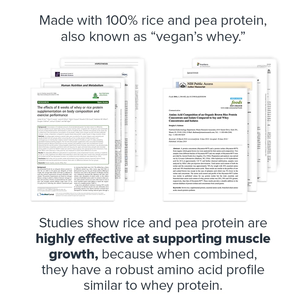 LEGION Plant+ Vegan Protein Powder, Vanilla - Rice and Pea, Plant Based Protein Blend. Gluten Free, GMO Free, Naturally Sweetened and Flavored, 20 Servings (Vanilla)