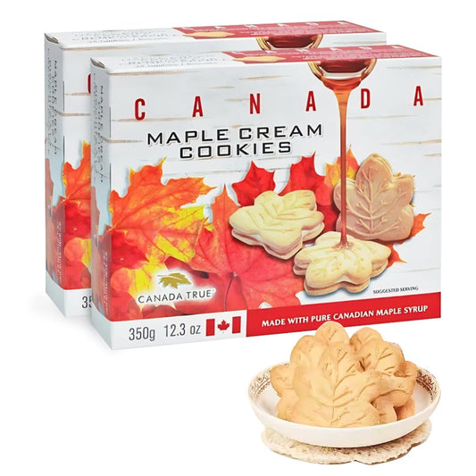 Maple Cookies From Canada 2Pack x 350g Maple Cream Cookies Made From 100 Real Canadian Maple Syrup  In BoomQQ Special Packaging