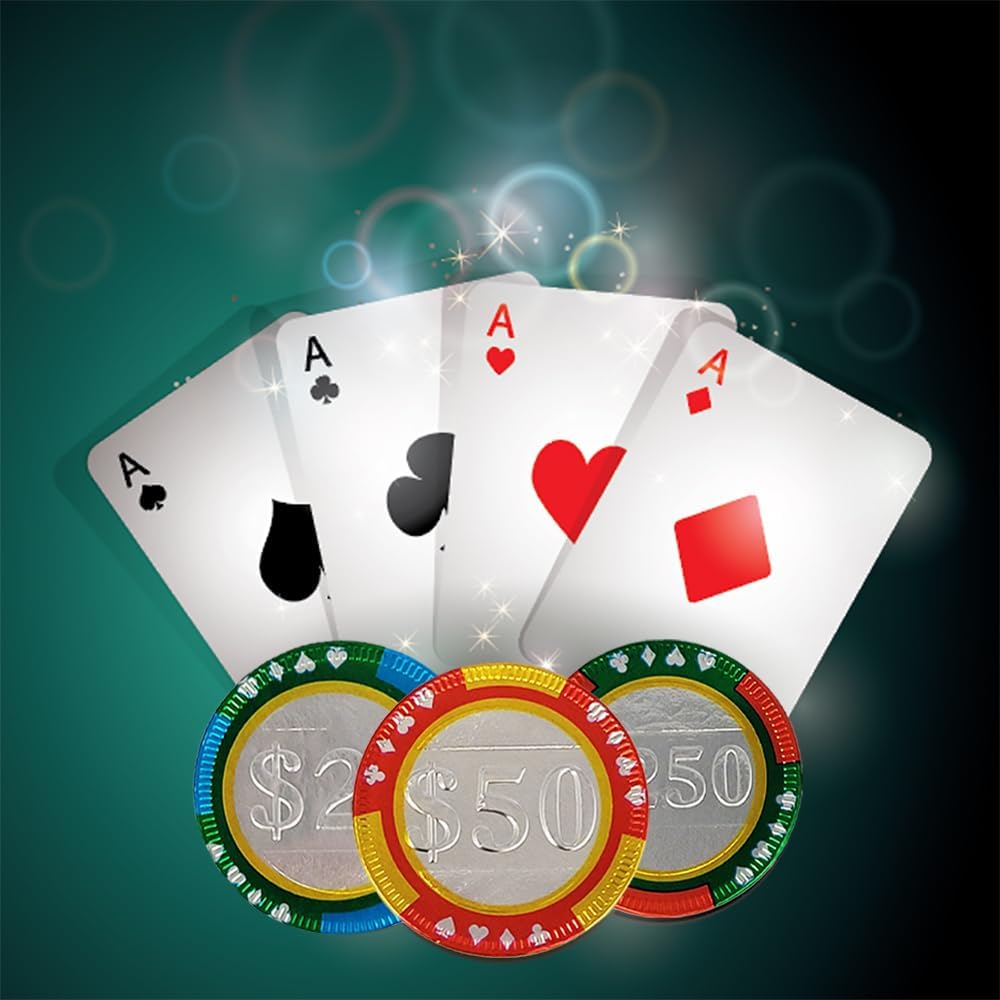 Fruidles Casino Poker Chips Belgian Milk Chocolate Coins Kosher Certified Dairy Non GMO 25Pack