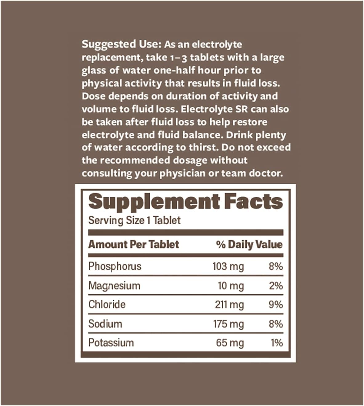 Endurance Products Electrolyte SR - Sustained Release Electrolyte for Optimal Hydration - 60 Tablets - Zero Sugar & Calories, Non-GMO, Vegan, Gluten Free - Muscle Recovery, Energy
