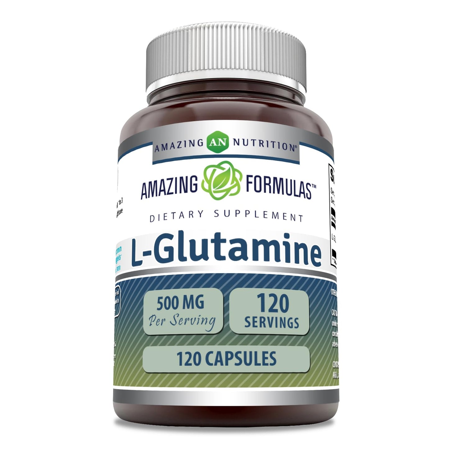 Amazing Formulas L-Glutamine Supplement | 500 Mg | 120 Capsules | Non-GMO | Gluten-Free | Made in USA