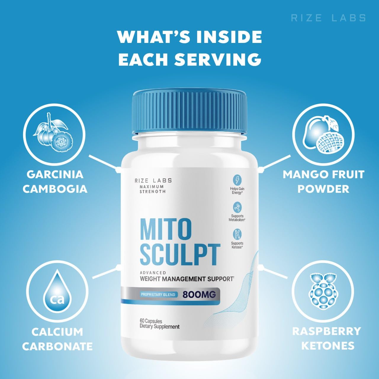 MitoSculpt Weight Loss Pills - Sculpt Your Ideal Body with MitoSculpt Advanced Formula Capsules, Supplement to Turn Mobilized Stored Fat for Fuel, Mito Sculpt Reviews (60 Capsules)