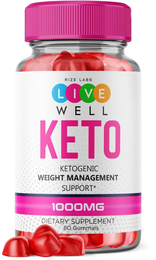 rize labs - Live Well Keto ACV Gummies for Weight Loss - Belly Fat Diet, Vegan, Advanced Formula (60 Gummies)