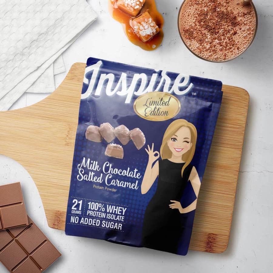 Bariatric Eating Inspire Milk Chocolate Salted Caramel Whey Protein Isolate Powder