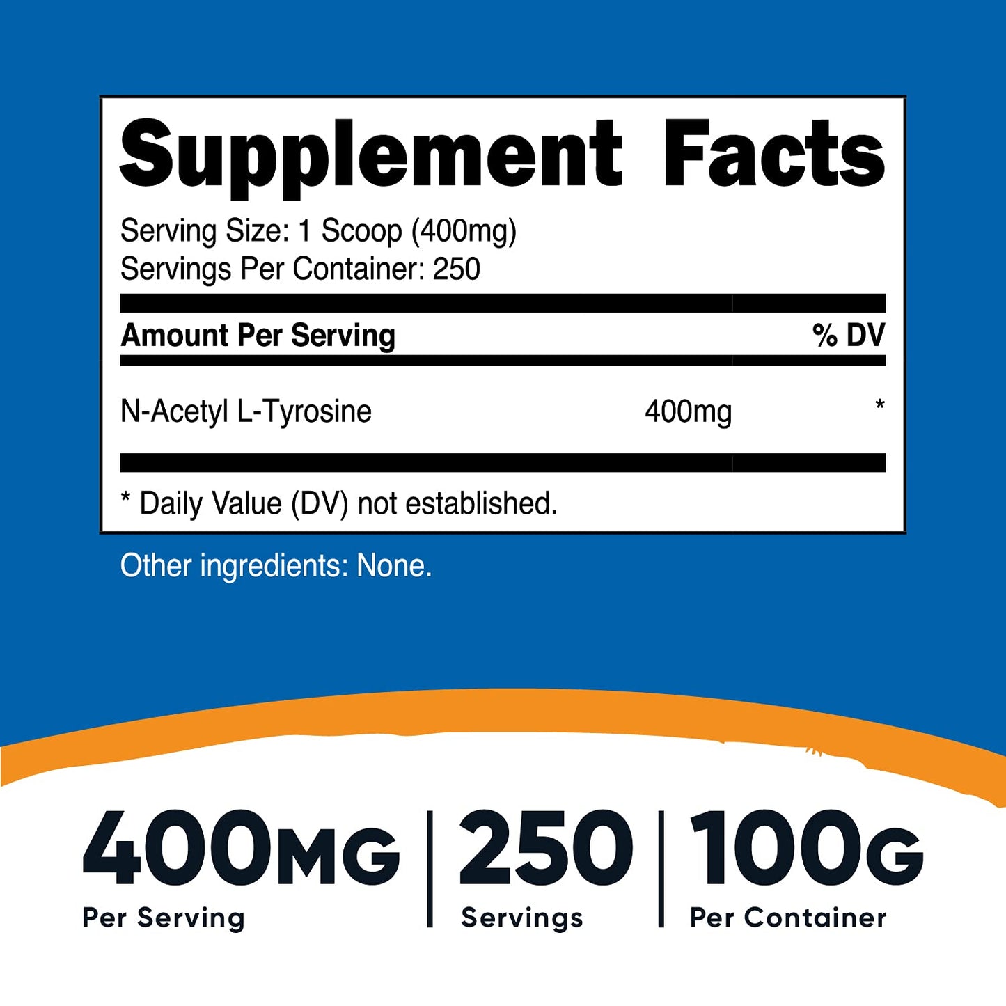 Nutricost Pure N-Acetyl L-Tyrosine (NALT) Powder 100 Grams (2 Pack)