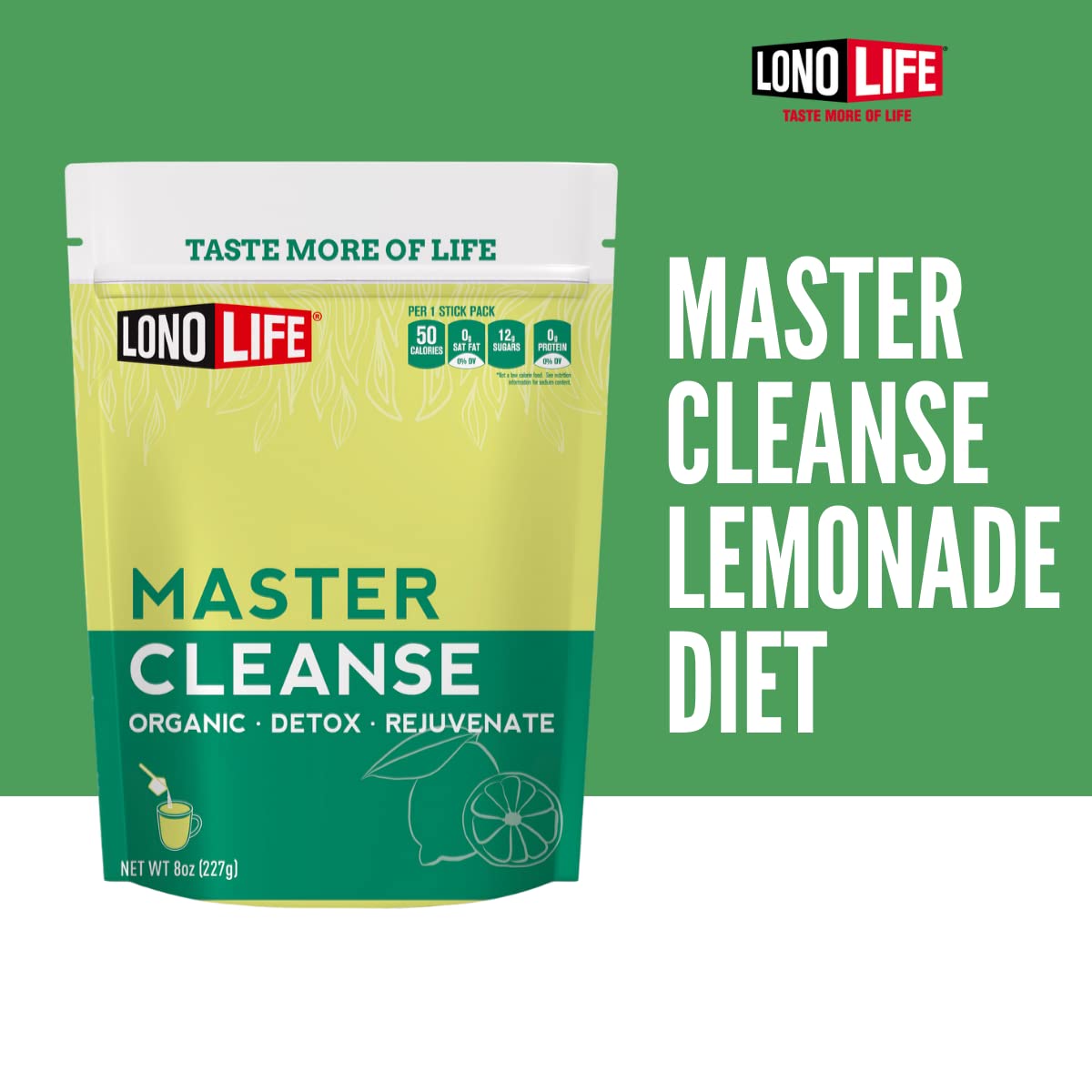 Cleanse Co- Master Cleanse Lemonade - Detox Lemonade Diet Powder - Organic, Gluten-Free - 8 oz Bulk Package- 15 Servings