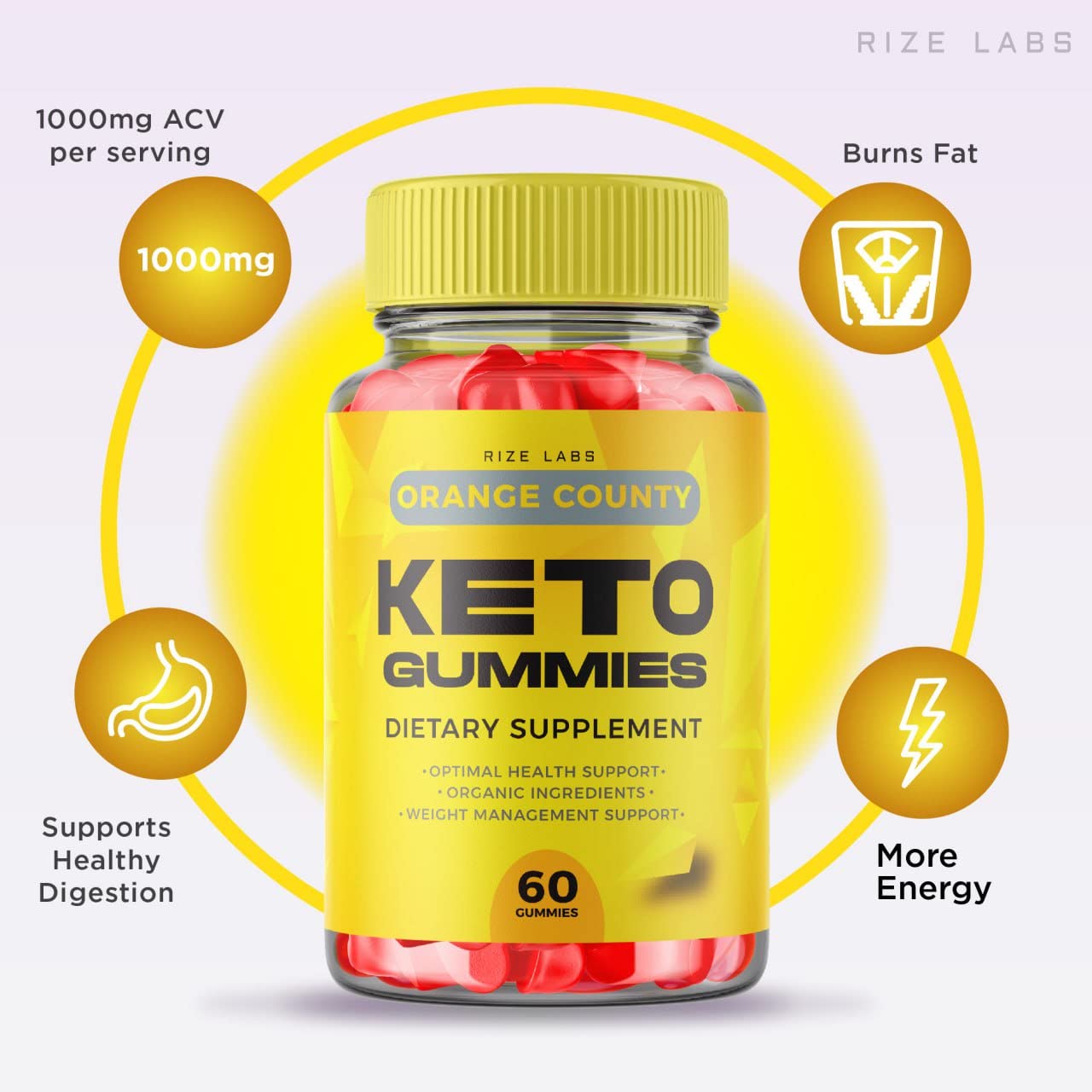 (3 Pack) Orange County Keto Gummies - Orange County ACV Keto Gummies for Weight Loss Management Support avc Advanced Formula Apple Cider Vinegar Plus Keto+ACV Jujubes Gomitas (180 Gummies)