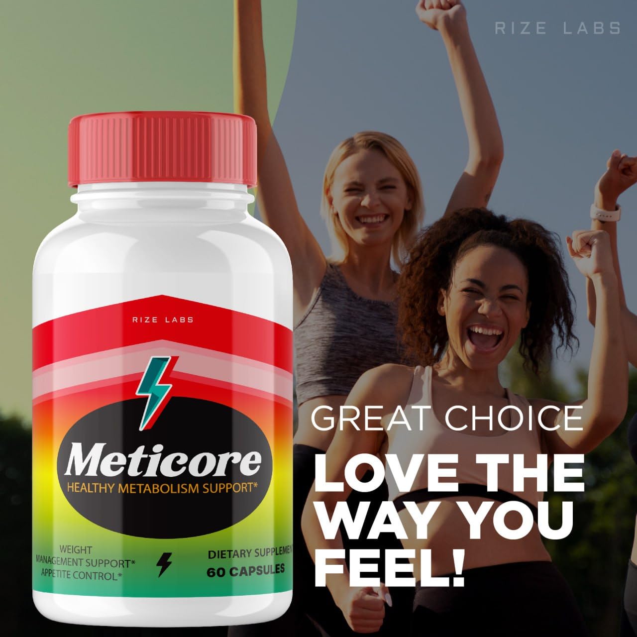 rize labs - Meticore Weight Loss Supplement, Total Body Wellness Capsules, Used to Unlock The Path to a Healthier Living, for a Leaner Figure (300 Capsules)