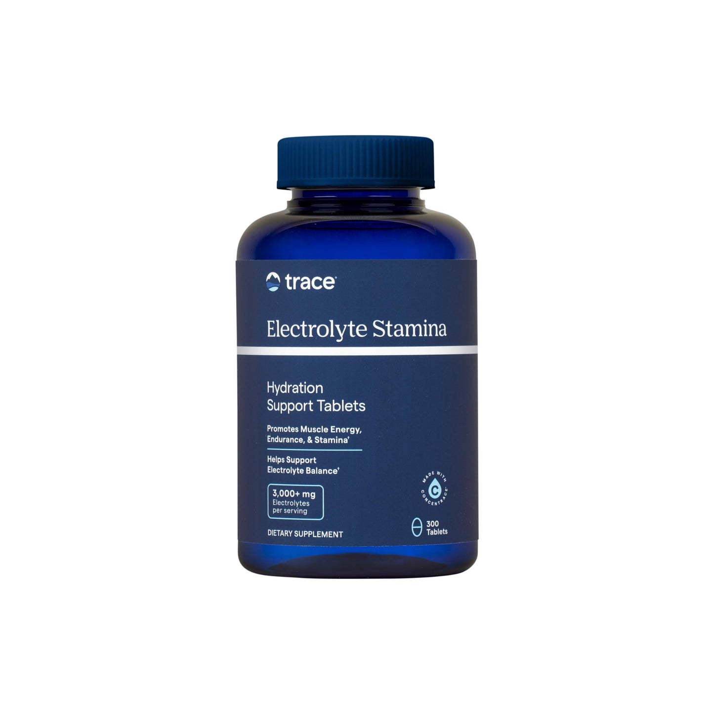Trace Minerals Electrolyte Stamina - Heart Health & Hydration Support - Electrolyte Supplement Aids Muscle Cramp Relief & Endurance - Mineral Supplement with Magnesium - 300 Tablets (50 Servings)