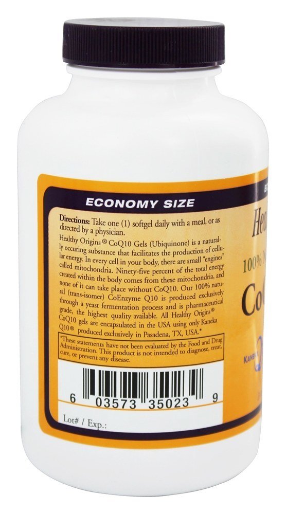 Healthy Origins CoQ10 (Kaneka Q10), 300 mg - Heart Health & Energy Supplement - Gluten-Free & Non-GMO Supplements - 150 Softgels