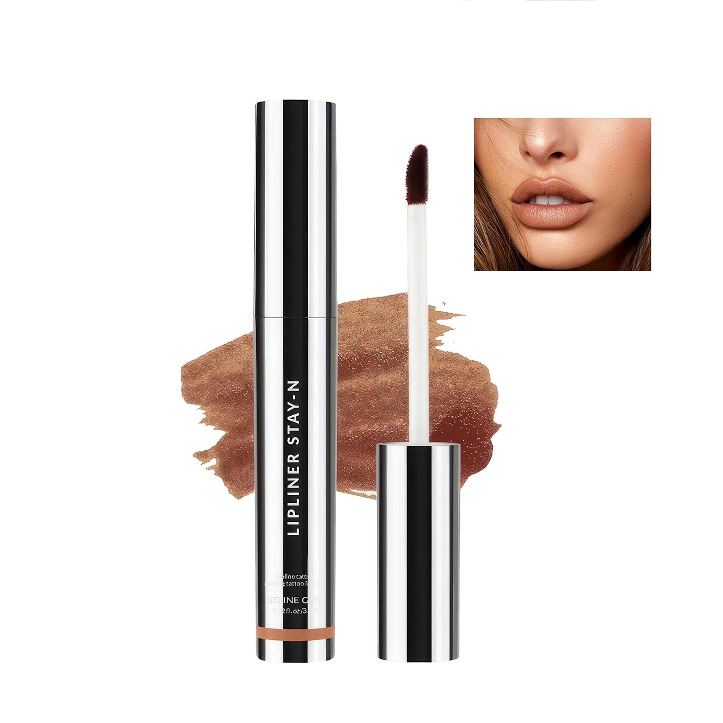 SELINE GIRL Peel Off Lip Liner Stain Velvet Tint - Long-Lasting, Moisturizing, Non-Sticky Matte Lip Lacquer, Highly Pigmented, Smudge-Proof Liquid Lipstick Makeup (brown)