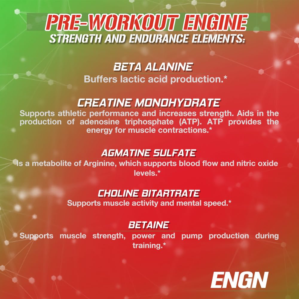 Evlution EVL Intense Pre Workout with Creatine - ENGN Energizing Pre Workout for Men Powder Drink for Lasting Energy Focus and Recovery - with Beta Alanine Caffeine and L Theanine - Cherry Limeade