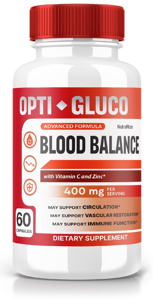 Opti Gluco - Opti Gluco Capsules to Maintain Stable Healthy Levels, All-Natural Blood Dietary Supplement, Opti Gluco Advanced Formula for Optimal Health, OptiGluco Reviews (60 Capsules)