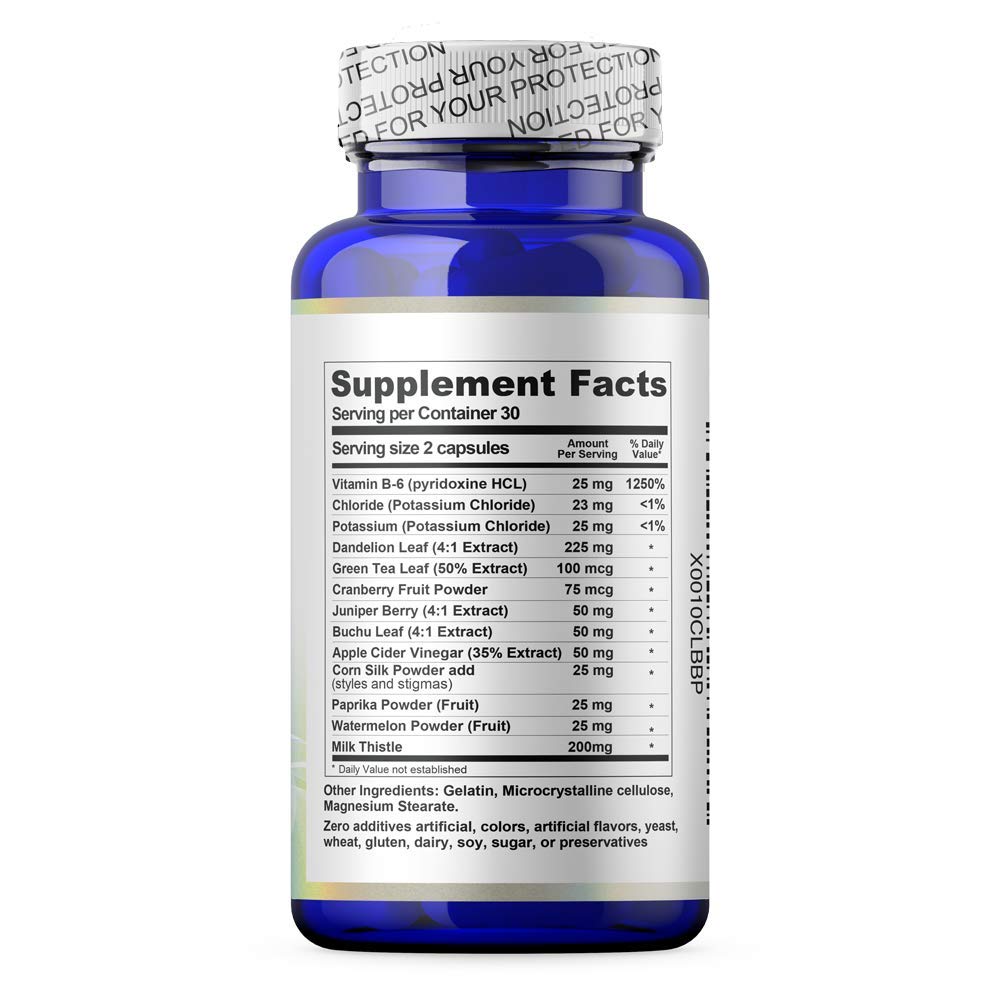 Skinny Feet Water Retention and Swelling Support - Reduces Overall Body Fluid Retention -Including Feet, Ankles, Legs, Hands. Natural Edema Supplement (60 Capsules).