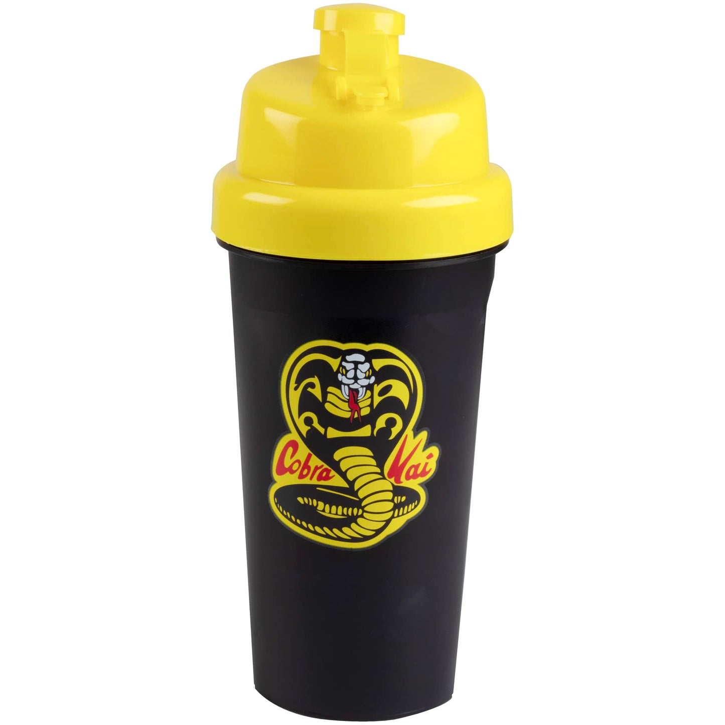 Karate Kid Cobra Kai 25oz Shaker Bottle w/ Blender Mixer Ball (2pk) - Drink Measurements, Fliptop, Leakproof Screw Lid - Blend Protein Powder, Sports Drinks, Shakes, Smoothies - Officially Licensed