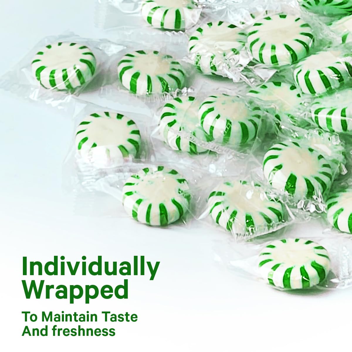 Starlight Spearmint Individually Wrapped Candy  Sweets for On the Go Refreshment Starlight Mints Bulk Individually Wrapped Spearmint Candy for Office Hard Candy Starlight Mints for Cool Breath 1lb