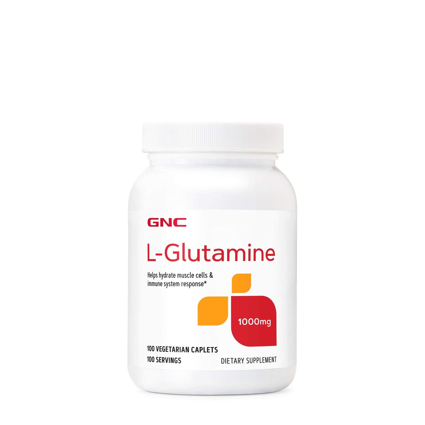 GNC L Glutamine 1000mg Supplement, Supports Muscle, Immune and Gut Function, 100 Servings