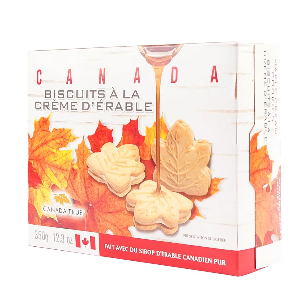 Maple Cookies From Canada 2Pack x 350g Maple Cream Cookies Made From 100 Real Canadian Maple Syrup  In BoomQQ Special Packaging