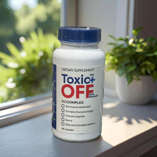 1 Pack Toxic Off Natural Detox 30 Capsules 1 Bottle Improved Formula Toxic Off Plus 1 Month of Treatment