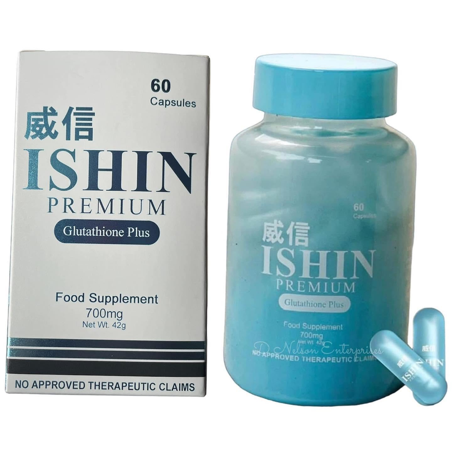 Ishin Premium Glutathione Plus Food Supplement, 60 Capsules