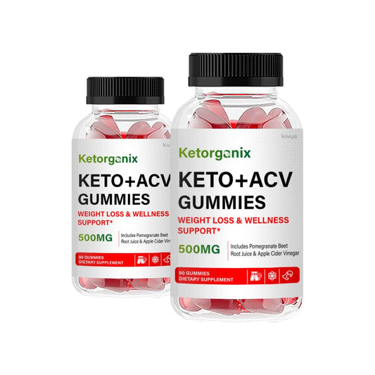kivus Ketorganix Gummies - Ketorganix Keto ACV Gummies (2 Pack, 120 Gummies)