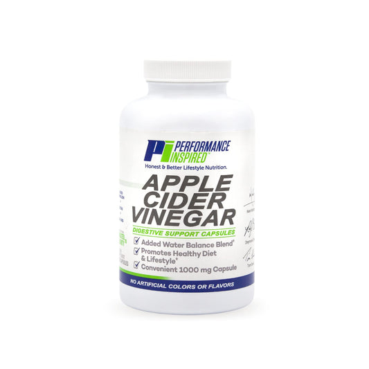 Performance Inspired Nutrition Apple Cider Vinegar Capsules - 1000mg - Supports Weight Loss, Blood Sugar, Immune Health - Water Balance Blend - 180 Count