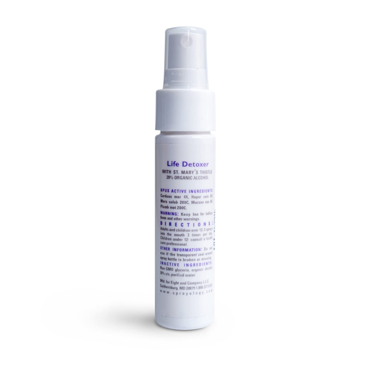 Sprayology Life Detoxer | Environmental Detoxing Spray | Natural Liver & Lung Support with Milk Thistle | Homeopathic Detox for Respiratory Health & Coughing | Gentle Daily Detox (1.38 fl oz)